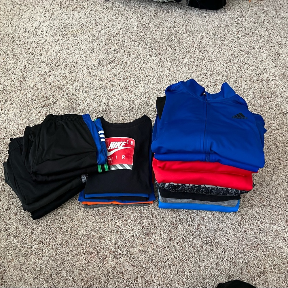 Bundle of boys size large Nike, Under Armour, Adidas, Jordan